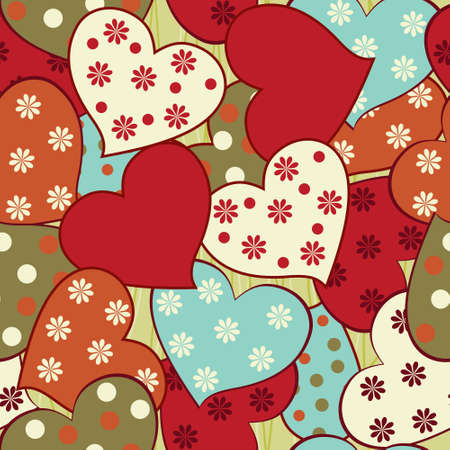 Seamless pattern with hearts のイラスト素材