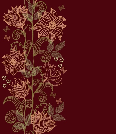 floral cardのイラスト素材