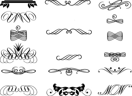 Set of decorative ornaments のイラスト素材