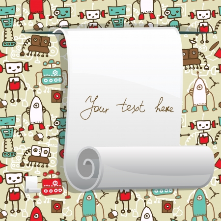 paper banner on pattern with transparent のイラスト素材