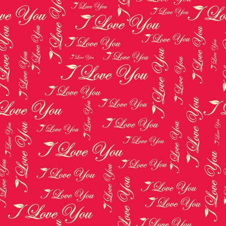 seamless pattern with text i love youのイラスト素材
