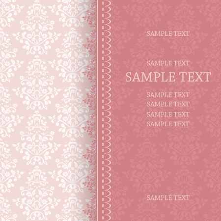 Wedding card or invitation with abstract floral background  eps10のイラスト素材