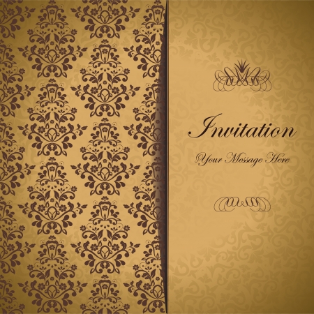 Wedding card or invitation with abstract floral background  eps10のイラスト素材