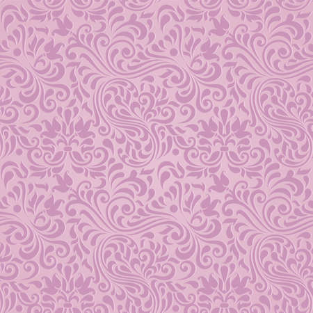 Vector seamless floral pink damask pattern のイラスト素材
