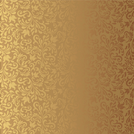 Seamless background of gold color in the style of baroqueのイラスト素材