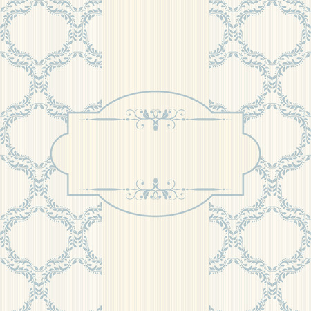 Vintage background, antique greeting card, invitation with victorian ornaments and vintage frame, beautiful, luxury postcard のイラスト素材