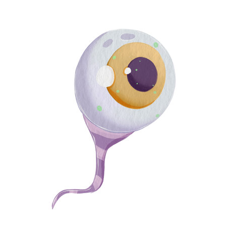 Illustration element for Halloween eyeball. Watercolor style.の写真素材