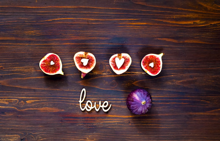Fresh figs. Vegetarian food, concept of natural products.