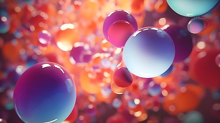 Abstract background virtual reality metaverse with dynamic particles.の素材