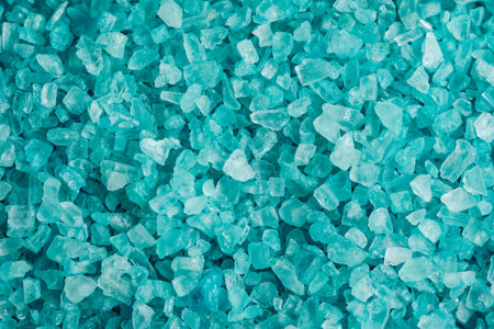 Turquoise sea salt, texture background, close-up.の写真素材
