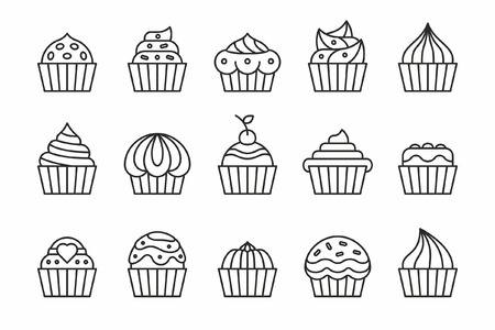 Cupcakes Iconsのイラスト素材