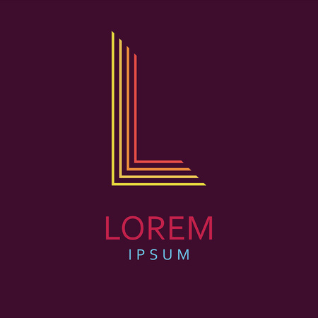 L Letter Iconのイラスト素材