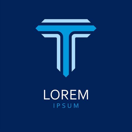 T Letter Vector Iconのイラスト素材