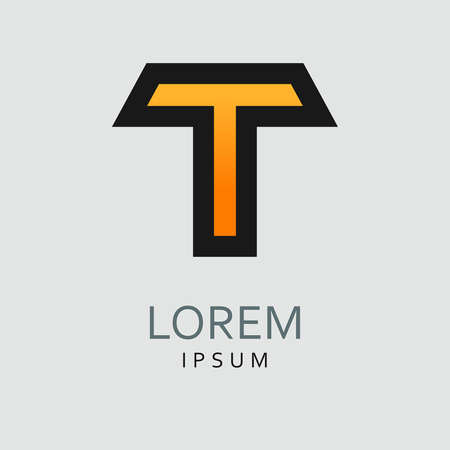 T Letter Vector Iconのイラスト素材