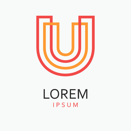 U Letter Logo. Vector Iconのイラスト素材