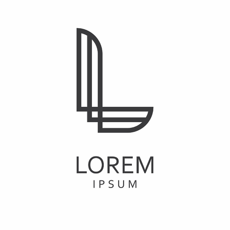 L Letter Logo. Vector Iconのイラスト素材