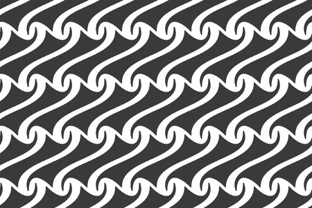 Black and white seamless geometric patternのイラスト素材