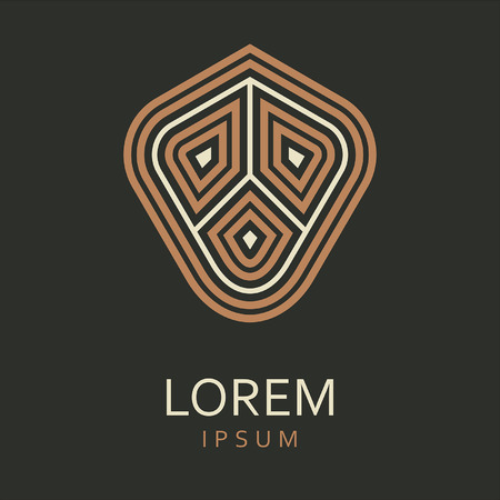 Abstract logo of a diamond on black background.のイラスト素材