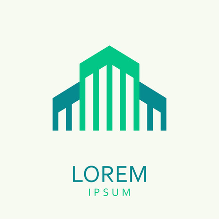 Abstract logo on a colorful presentation.のイラスト素材