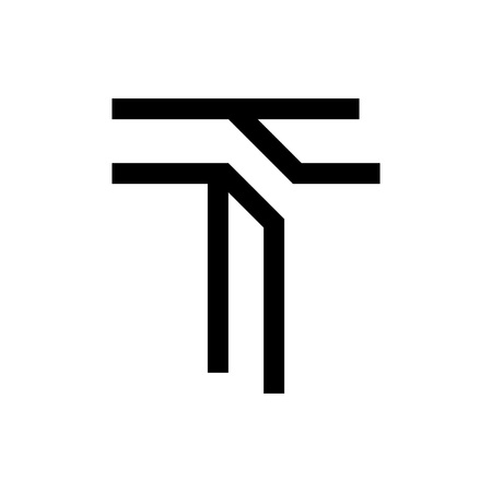 Letter T logo. Icon design. Template elements - vector signのイラスト素材