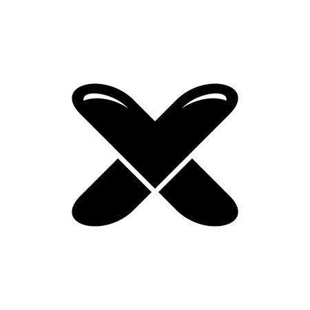 Letter X logo. Icon design. Template elements - vector signのイラスト素材