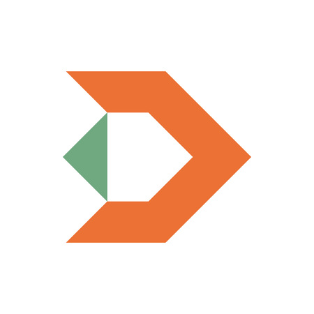 Letter D logo. Icon design. Template elements - vector signのイラスト素材