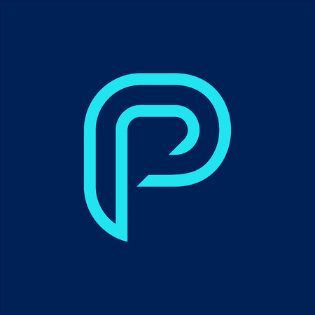 Letter P logo. Icon design. Template elements - vector signのイラスト素材