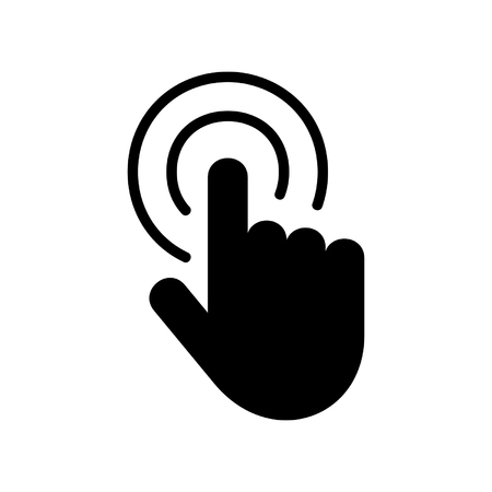 Hand Cursor Icon click. Isolated on White backgroundのイラスト素材