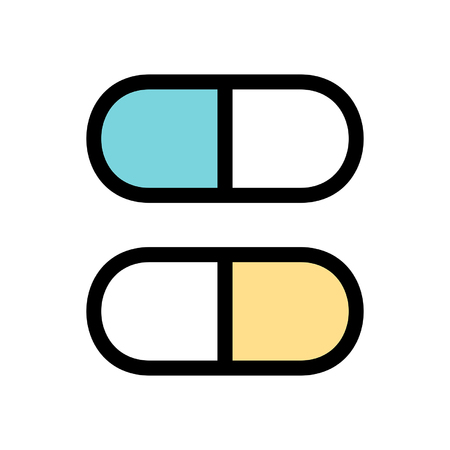 Pill icon. isolated on white backgroundのイラスト素材