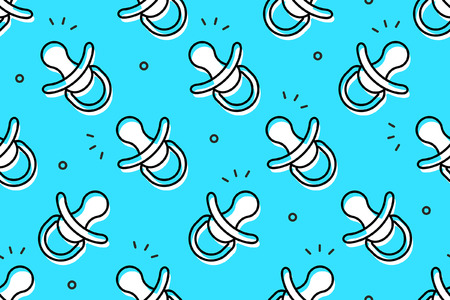 Seamless pattern with Baby Nippleのイラスト素材