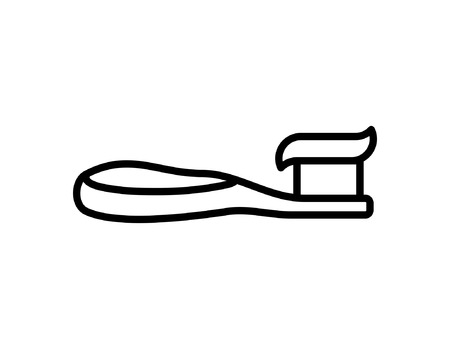 Tooth Brush icon. isolated on white backgroundのイラスト素材
