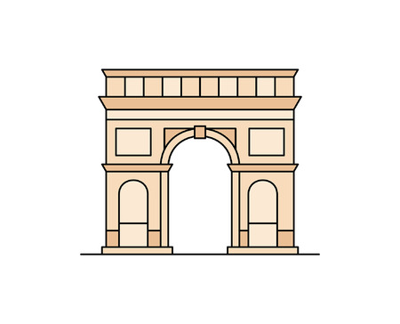 Triumphal Arch icon. isolated on white backgroundのイラスト素材