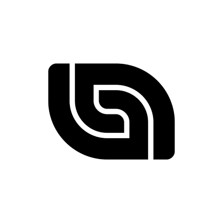 Black abstract logo design template. isolated on white backgroundのイラスト素材