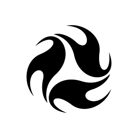 Black abstract logo design template. isolated on white backgroundのイラスト素材