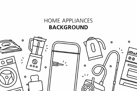 Home Appliances background. isolated on white backgroundのイラスト素材