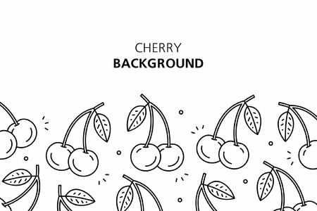 Cherry background. isolated on white backgroundのイラスト素材