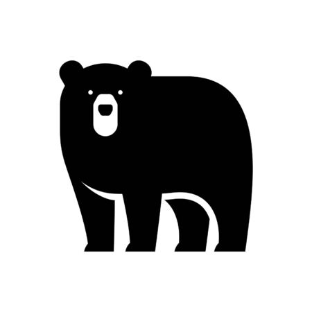 Bear. Icon design. Template elementsのイラスト素材