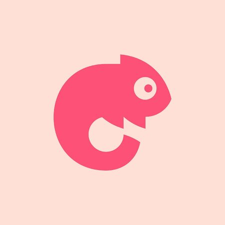 Chameleon  Icon design. Template elementsのイラスト素材