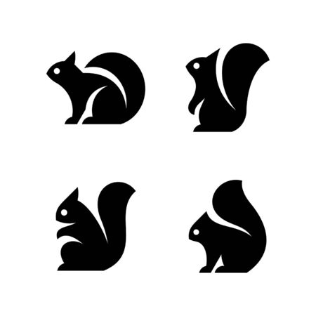 Set of Squirrel Icon design. Template elementsのイラスト素材