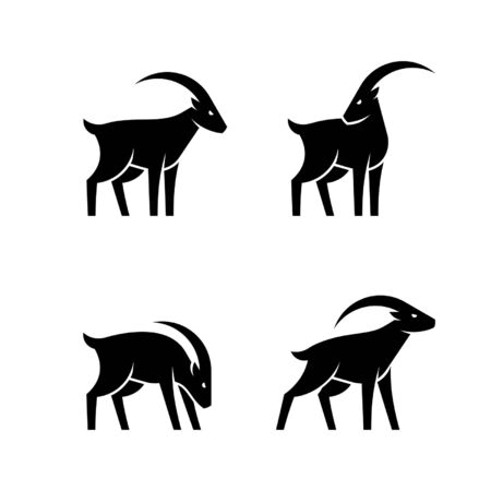Set of Goat Icon design. Template elementsのイラスト素材