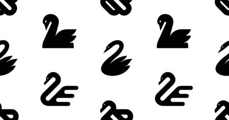 Seamless pattern with Swan logo. isolated on white backgroundのイラスト素材