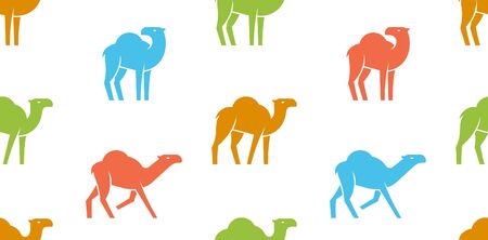 Seamless pattern with Camel logo. isolated on white backgroundのイラスト素材