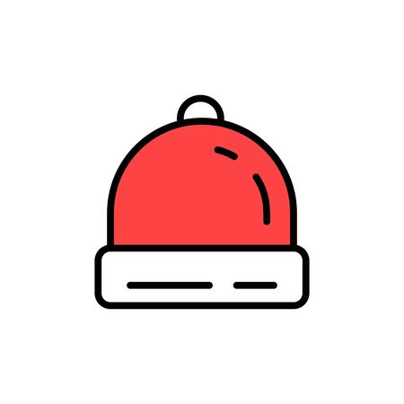 Santa's hat icon. Isolated on White backgroundのイラスト素材