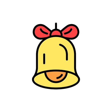 Christmas bell icon. Isolated on White backgroundのイラスト素材