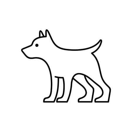 Dog line icon. Icon design. Template elementsのイラスト素材