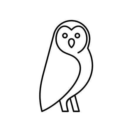 Owl line icon. Icon design. Template elementsのイラスト素材