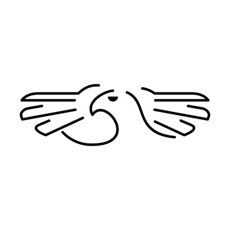 Eagle line icon. Icon design. Template elementsのイラスト素材