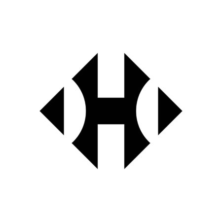 Letter H logo. Icon design. Template elements - vector signのイラスト素材