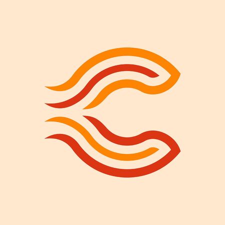 Letter C logo. Icon design. Template elements - vector signのイラスト素材