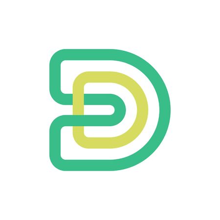 Letter D logo. Icon design. Template elements - vector signのイラスト素材